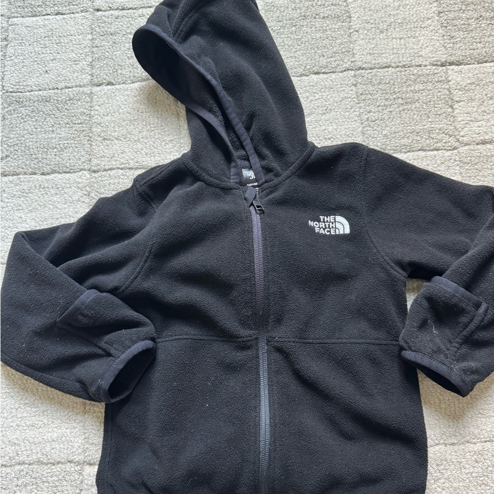 The North Face Black Kids Hooded Fleece Jacket